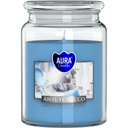 Ароматична велика свічка у скляній банці з кришкою snd99-69 «Антитабак» Aura